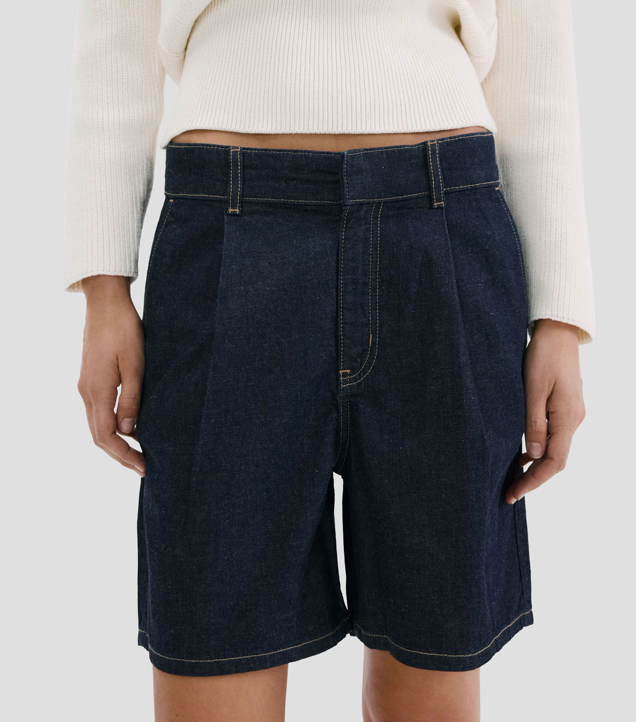 Bermuda diseño sólido Mujer